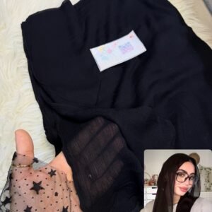 Black Crinkle linen kuwaity