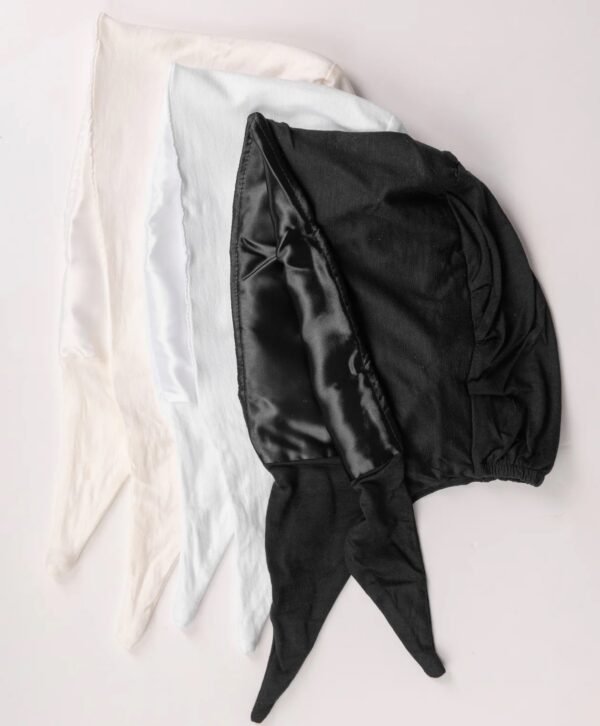 Tie bonnet with silk - Image 4