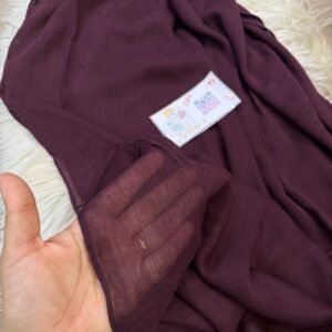 Maroon Crinkle linen kuwaity