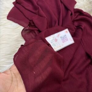 Burgundy Crinkle linen kuwaity