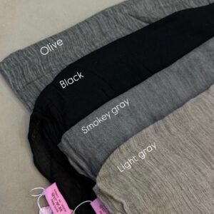 Ruffled linen kuwaity - Light gray