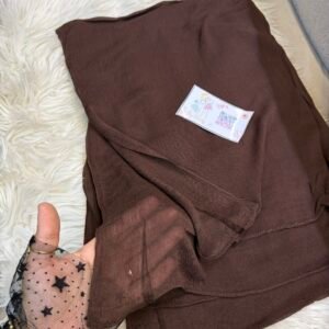 Dark brown Crinkle linen kuwaity