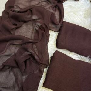 Dark brown linen kuwaity