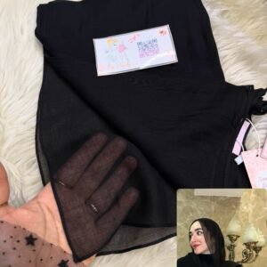 Black soft linen kuwait-lady