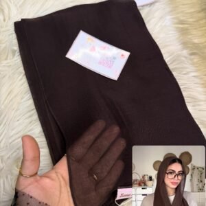 Dark brown soft linen kuwaity-lady