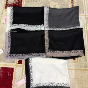 Tiger border soft linen scarf